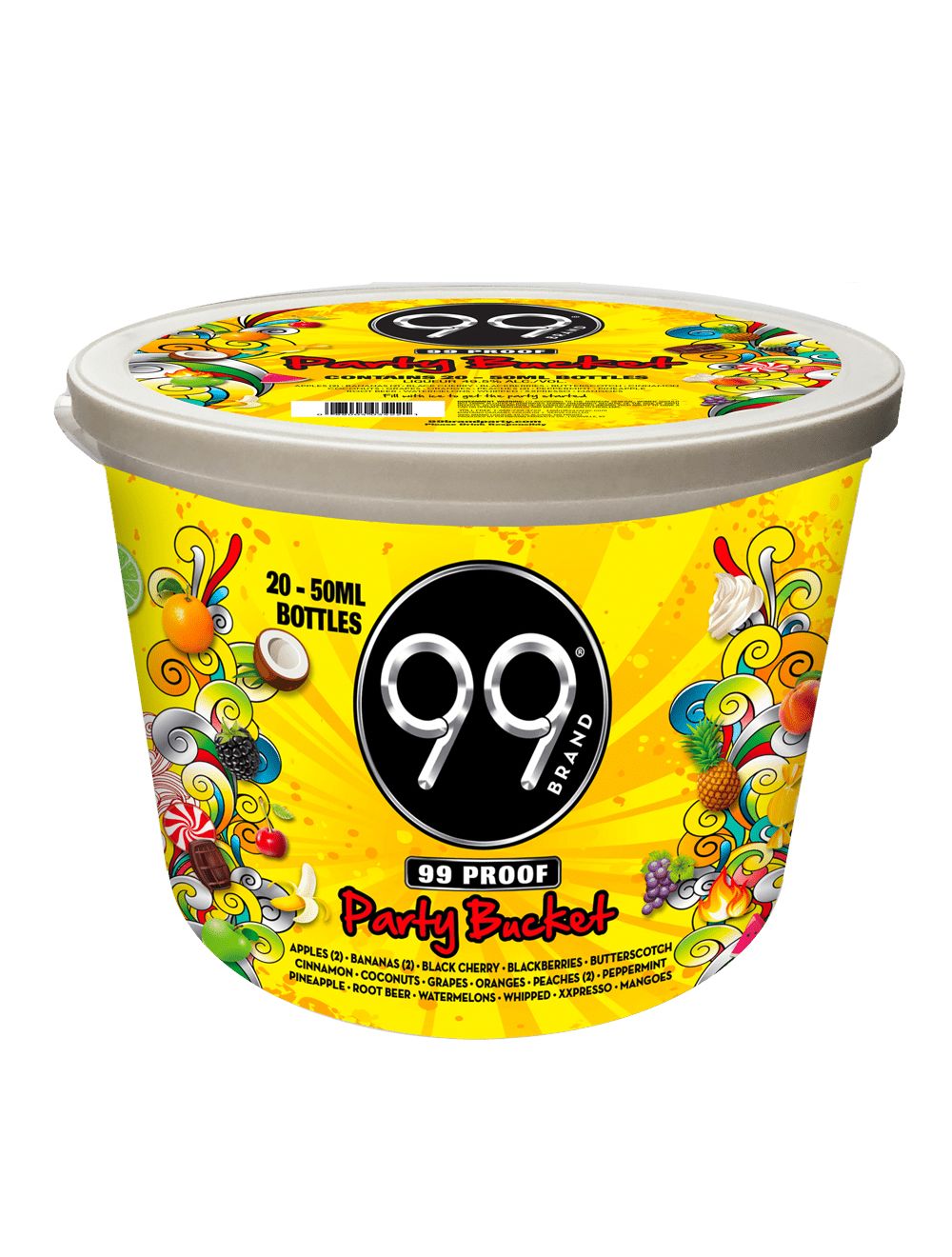 99 PROOF PARTY BUCKET 20PK 50ML BTLS