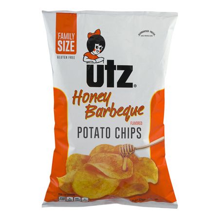 UTZ HONEY BARBEQUE POTATO CHIPS 9OZ